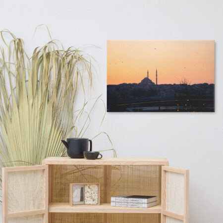 (Canvas Print) Eternal Elegance: Ottoman Mosque at Sunset